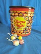 Latta Bidoncino Pubblicità Chupa Chups Da 150 Pezzi Vintage Anni 80