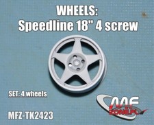 PIECES RESINE JANTES 1/24 SPEEDLINE WHEELS 5 RAYONS / 4 ECROUS 18" - TK2423