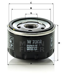 Filtro uomo 7003 - w, olio
