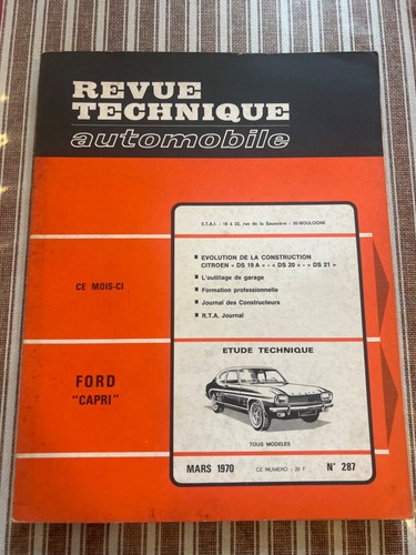 Revue technique ford capri - revue, 1.3