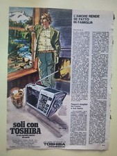 TOSHIBA HI-FI RADIO TV RITAGLIO CLIPPING PUBBLICITA' 1960 ADVERTISING G7