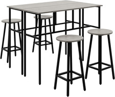 Set 6 Pz Con 4 Sgabelli Da Bar