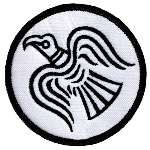 White odin raven - white, patch
