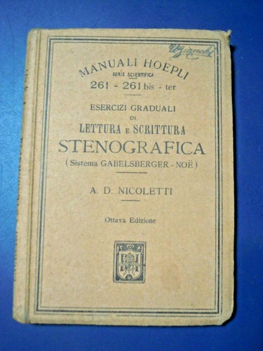 Nicoletti manuale hoepli - nicoletti, a.