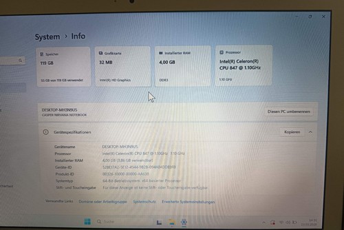 Notebook casper cga intel - cga,