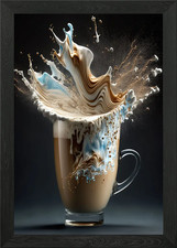 caffè latte con cornice wall