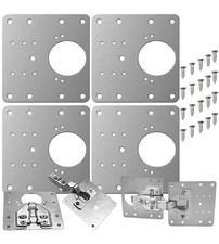 Piastra Di Riparazione per Cerniere Porte Pensili in Acciaio Inossidabile 4 pz