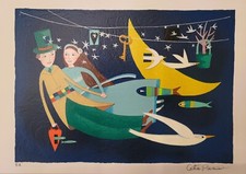 Catia Piacentini  Serigrafia Inseparabili nella notte casa  arte arredamento