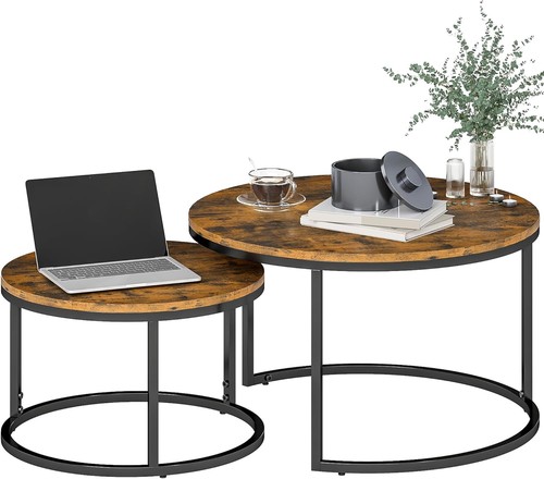 Round coffee table set 2 - coffee, of