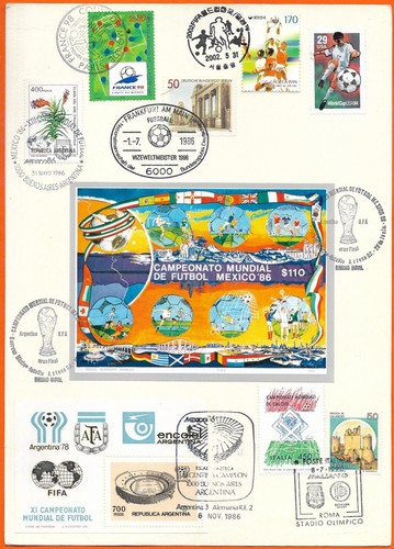 Foglio con francobolli - , e
