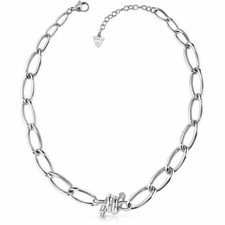 Collana Guess Donna Collier In Acciaio Con Cristalli Swarovski Original Regalo