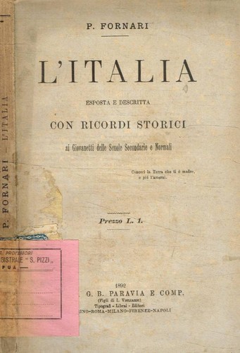 Italia esposta descritta - l'italia,