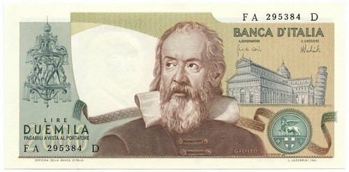 2000 lire banca - 2000, d'italia