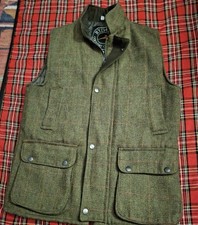 Gilet Rydale Country in tweed taglia 40" petto verde check shooting gilet
