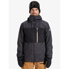 Quiksilver sycamore printed jacket mountain static true black 20k giacca snow...