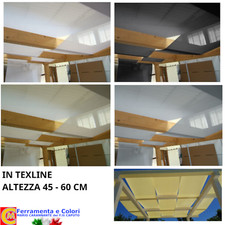 Telo Copertura Tettoia Pergole Gazebo TEXILENE 15 Metri Onde H45-60 Omreggiante