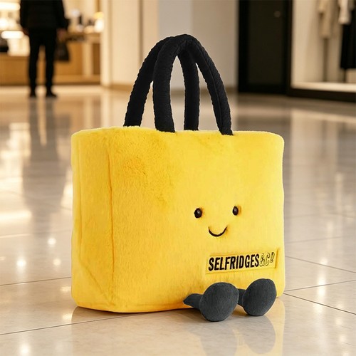 Borsa peluche gialla a - borsa,
