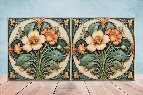 Piastrelle ceramica fiori art - ceramica,
