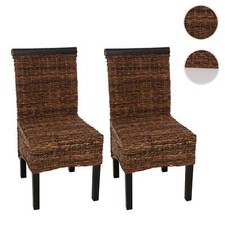 Set 2 sedie da pranzo sedia in vimini M45, intreccio di banane