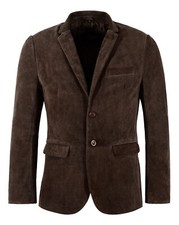 BLAZER uomo pelle marrone