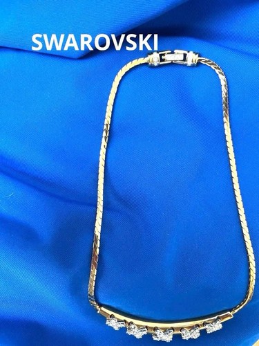Swarovski gold necklace strass - gold,