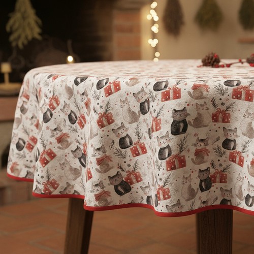 Round cotton christmas - christmas, cat