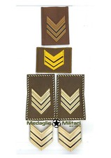 Gradi Sergente Maggiore Esercito Italiano Tubolari + Strappo + Metallo