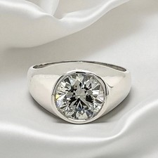 Fascia con diamanti da uomo matrimonio 12 mm 2,50 ct IGI coltivata in...