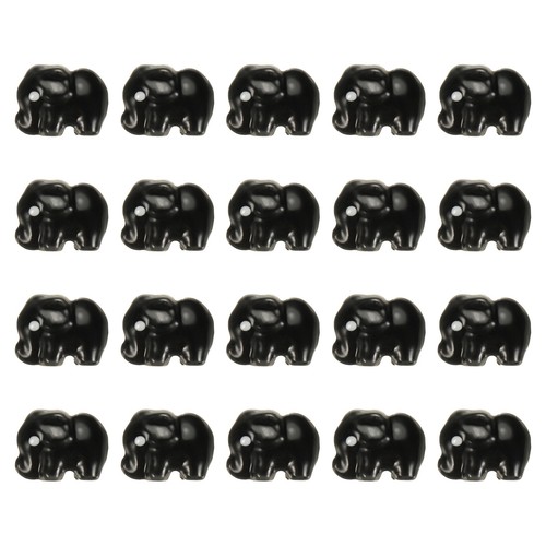 Porcelain elephant beads - porcelain,