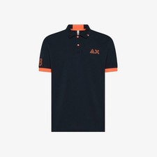 Sun 68 Polo Big Logo Fluo Blu