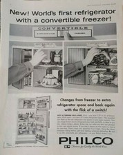 1960 Vintage Print Ad Philco