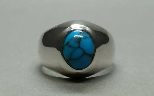 Anello semplice turchese - , fatto