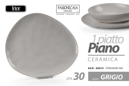 Piatto piano tondo ceramica