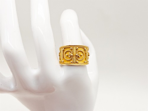 Anello fascia etrusca ilias - anello, a