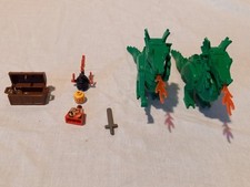 lotto vari pezzi LEGO CAVALIERI DEL DRAGO dragon knights medioevo soldati elmo