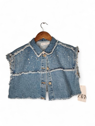 Gilet sfilacciato denim