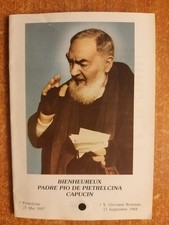 Padre Pio da Pietrelcina - Santino con reliquia.