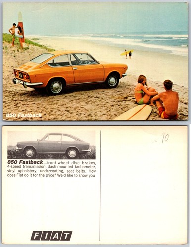 Cartolina fiat 850 - 850, fastback