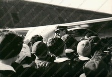 1950c PADOVA Aeroporto Civile Gino Allegri? Gita scolastica pilota aereo Foto