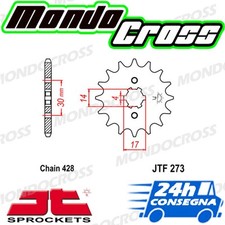 Pignone acciaio JT Passo 428. 15 denti. Diam. 14x17x4 PIT BIKE Motore cinese!