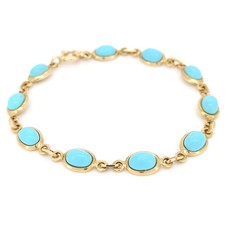 Bracciale Donna Turchese Oro 750% - Oro Rigenerato