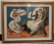 SALVATORE FIUME, "SOMALE"  Serigrafia su broccato 70x50 cm.  