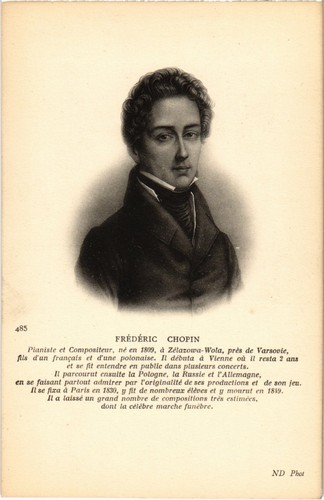 Cpa frederic chopin music - cpa,