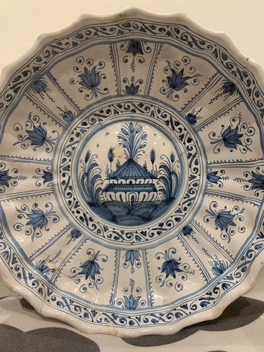 Rara alzatina maiolica - rara, faience