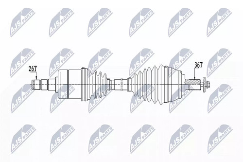 Semiasse nty 559mm - 559mm,