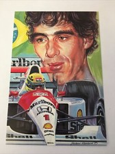 Cartolina Ayrton Senna 1991
