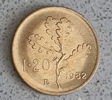 ITALIA REPUBBLICA 20 Lire 1982