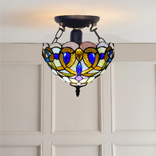 Plafoniera Tiffany multicolore