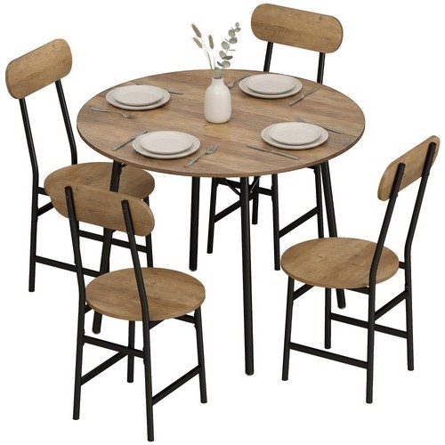 Homcom tavolo rotondo pezzi - homcom, 5