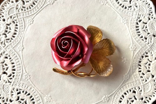 Spilla rosa vintage oro - spilla, in